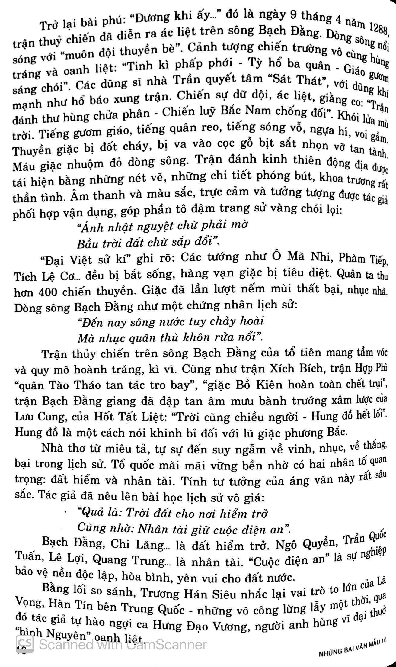 Những Bài Văn Mẫu 10