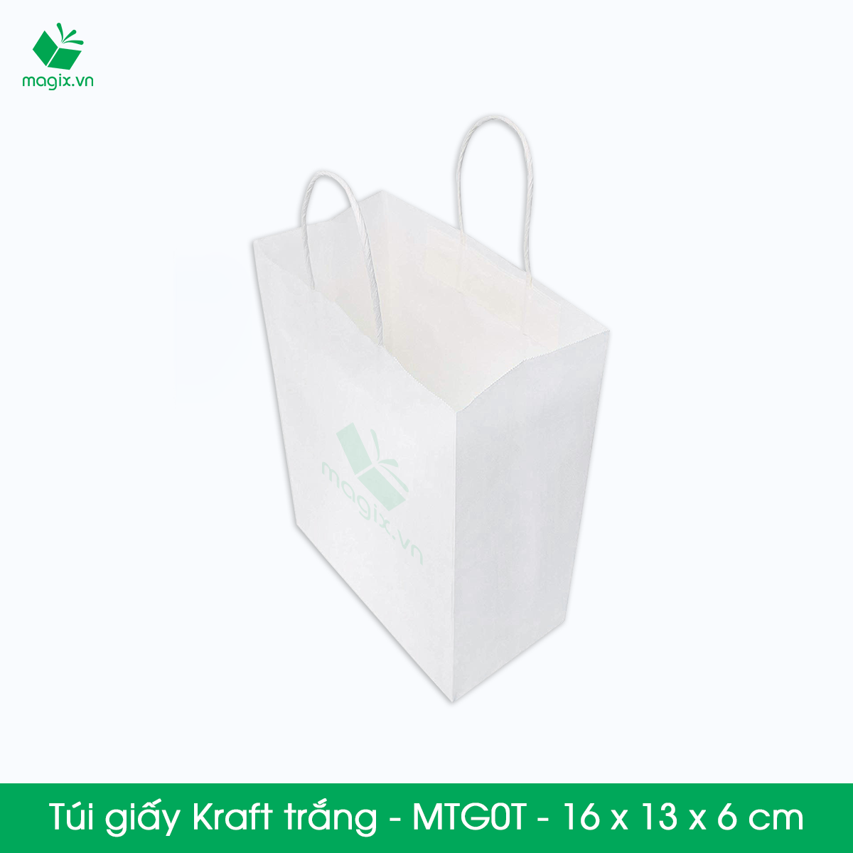 MTG0 MTG0T - 16x13x6 cm - Combo 300 túi giấy Kraft Nhật cao cấp