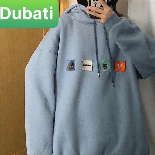 ÁO KHOÁC HOODIE CHẤT VẢI MỀM MỊN LOGO PATCH STICKERR NHẬT BẢN FROM RỘNG VẢI DÀY- DUBATI FASHION