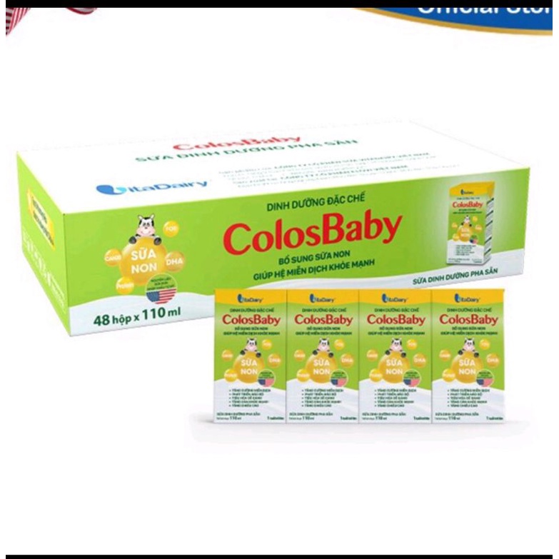 Thùng sữa pha sẵn Colos Baby 110ml