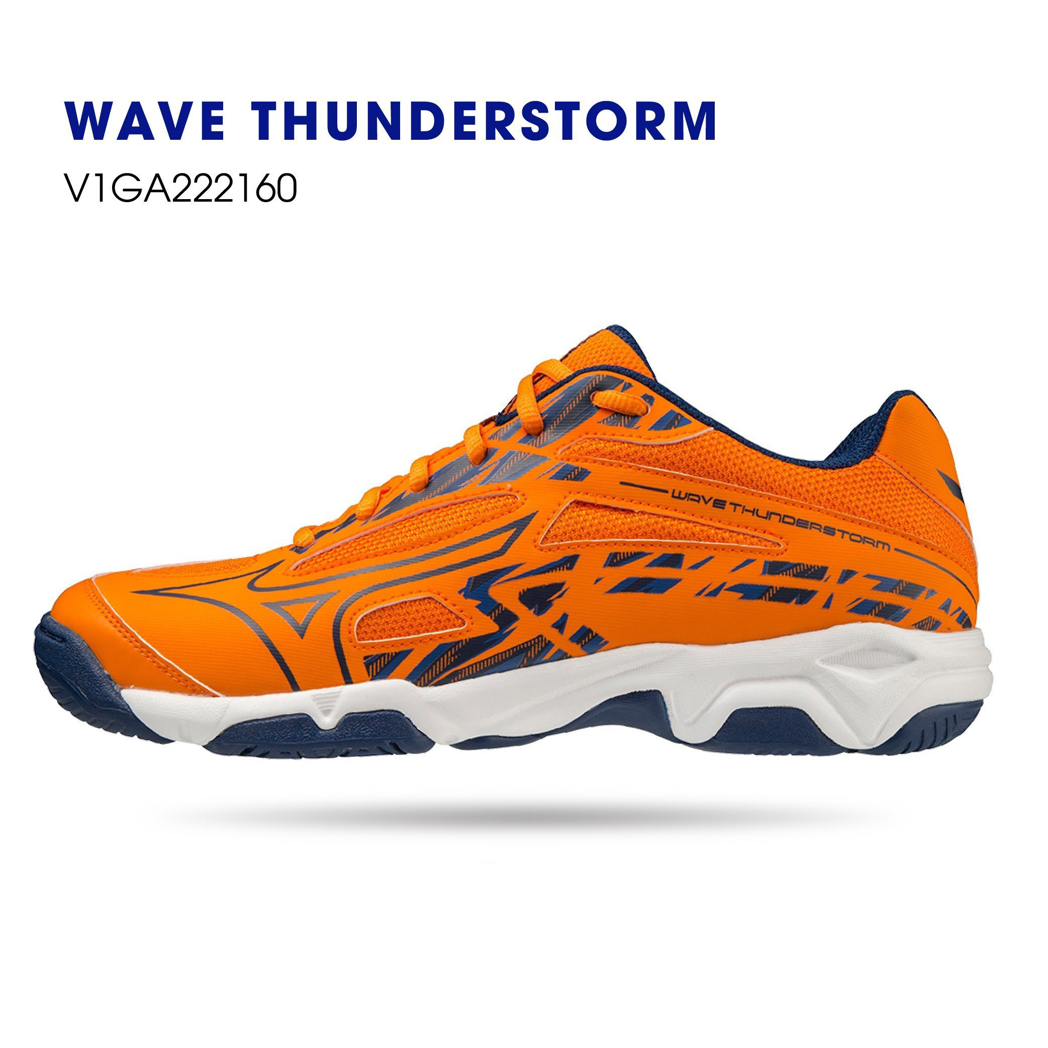 giày cầu lông bóng chuyền nam nữ chính hãng Mizuno Wave Thunderstorm mẫu mới - tặng tất thể thao bendu