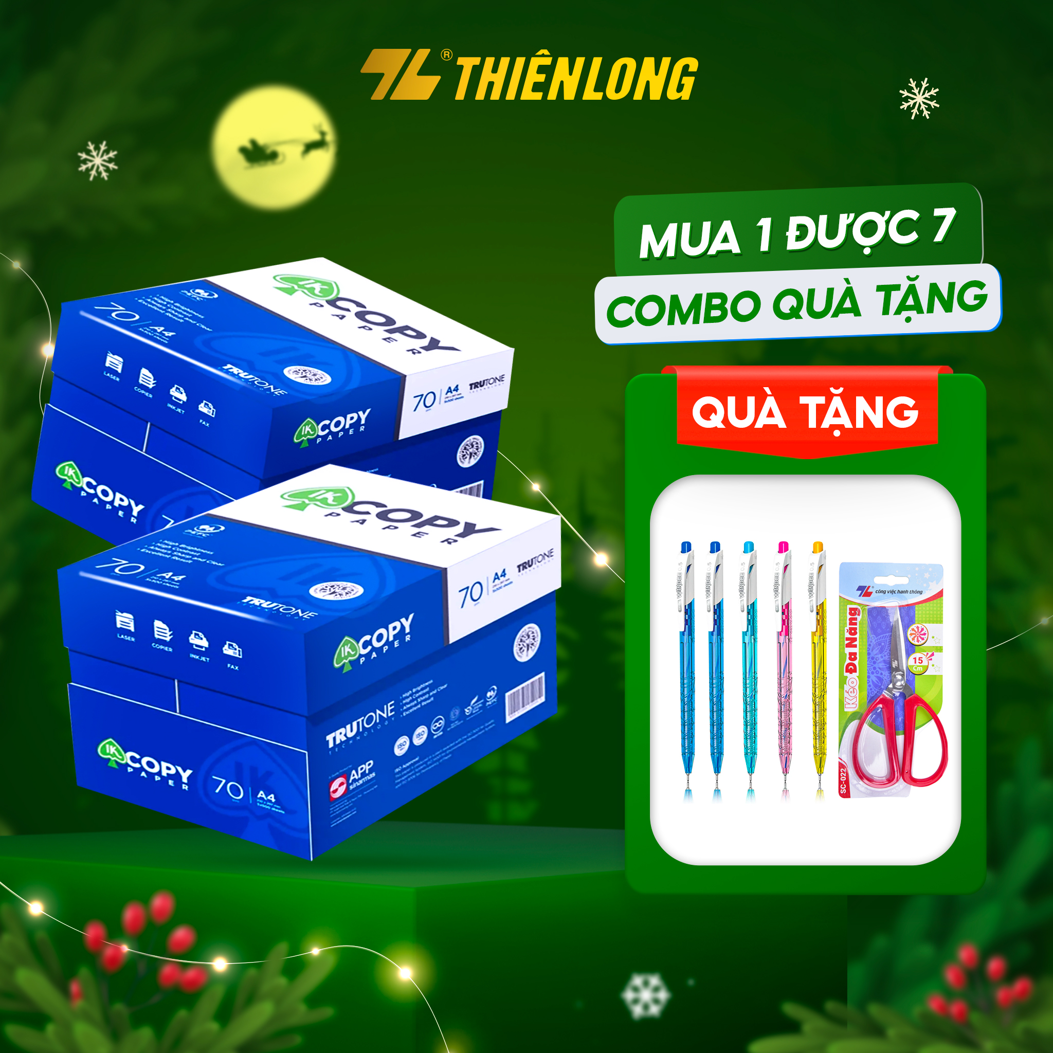 Combo 10 Ream Giấy Flexoffice A4 70 Gsm - Ik Copy Pp - 02 500 Tờream Tiện Lợi Hơn