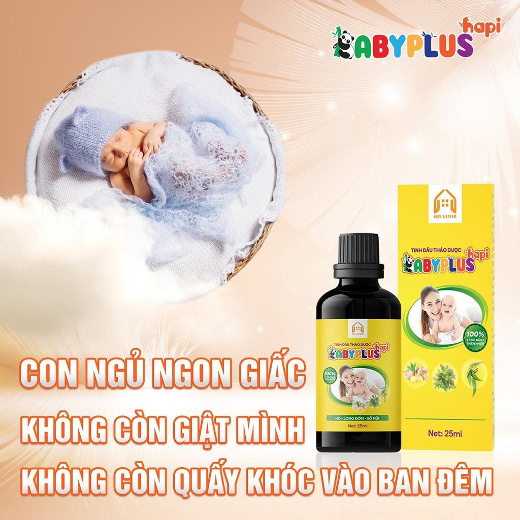 Tinh dầu thảo dược Babyplus Hapi - Giảm ho, giảm đờm, hỗ trợ viêm xoang