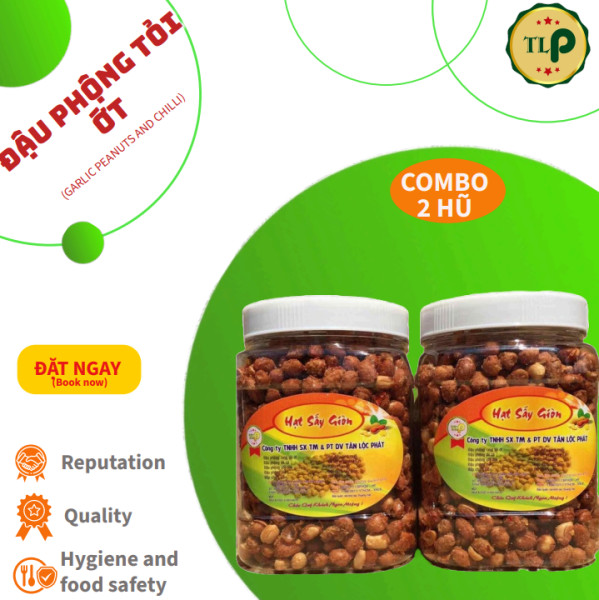 Combo 1kg Đậu Phộng tỏi ớt Sấy giòn TÂN LỘC PHÁT
