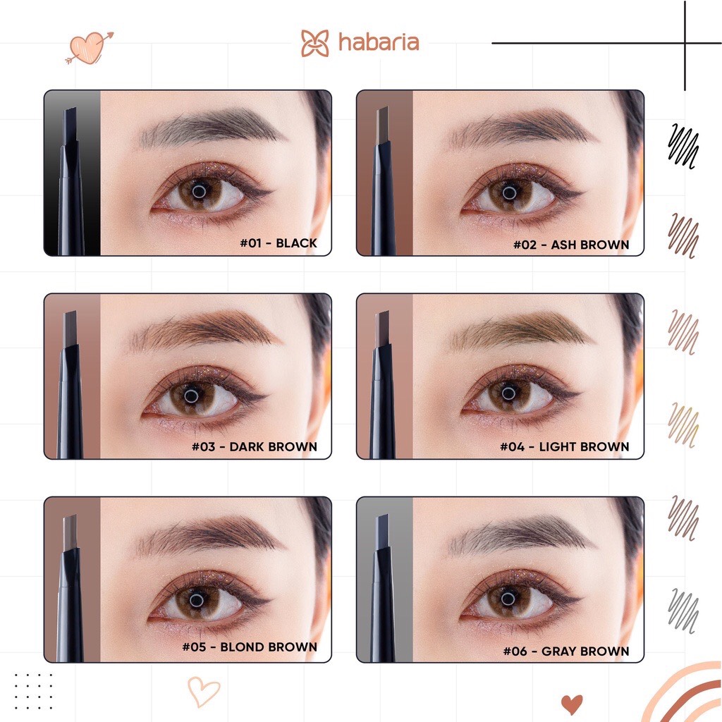 Chì kẻ mày 2 đầu Habaria Pro Eyebrow Pencil