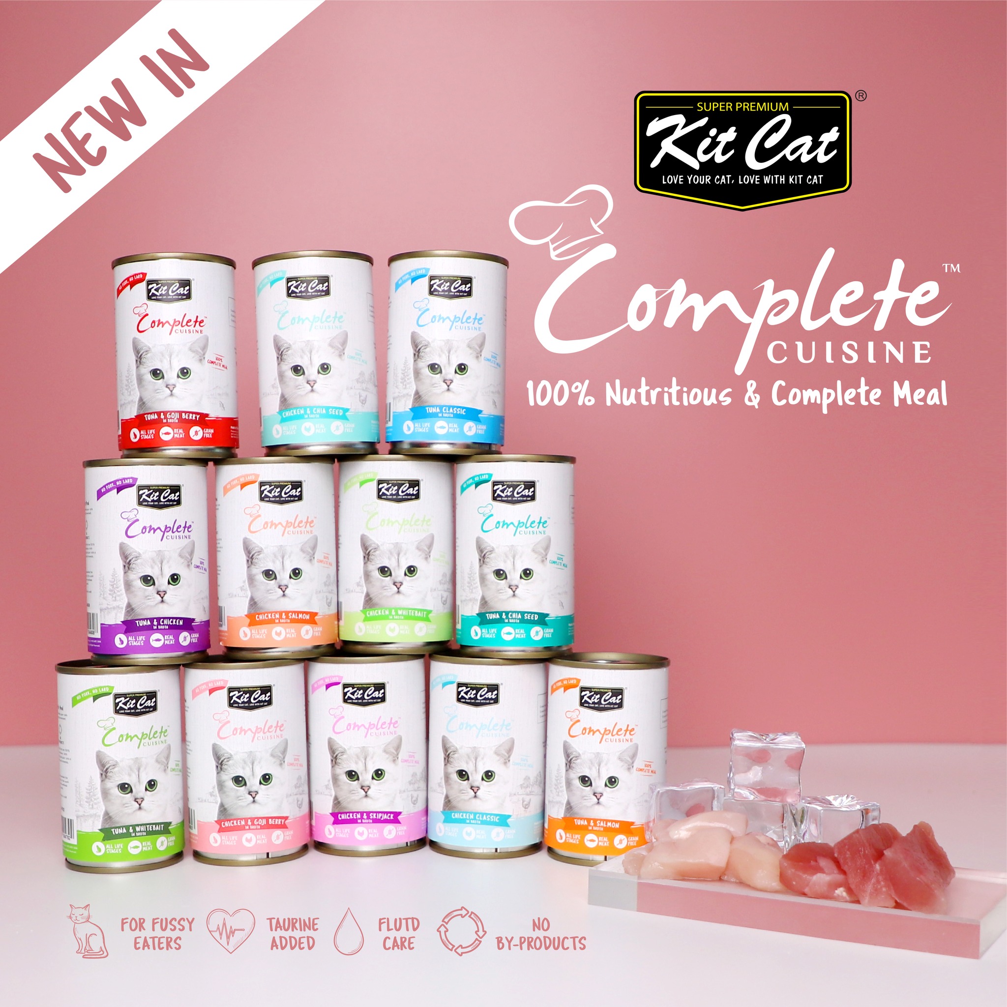 [ Thùng 24 lon ] Pate Kit Cat Complete Cuisine cho mèo mọi lứa tuổi lon 150g