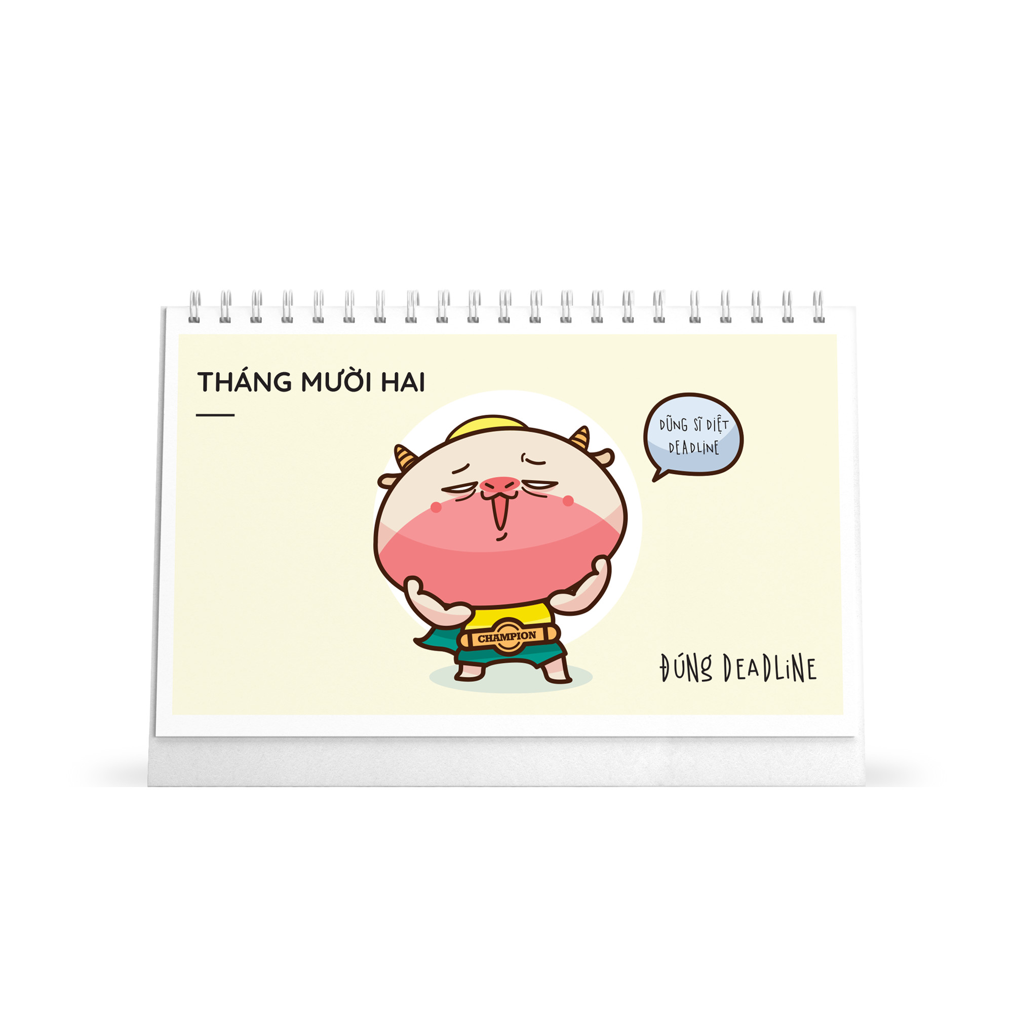 Lịch bàn chữ nhật ngang SDstationery 2021 Hứa Sống Tốt (con trâu) 21x12,7 cm