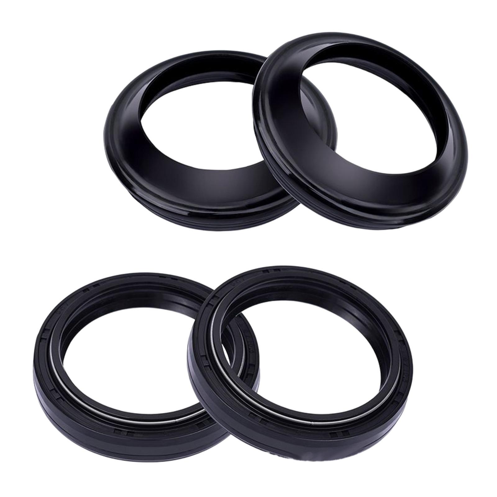 4Pieces Motorcycle Front Fork Dust and Oil Seal Accessories Durable High Performance Premium Replaces Spare Parts