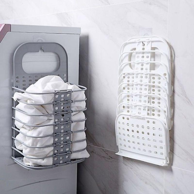 Sọt đựng đồ đa năng gấp gọn treo hông máy giặt.