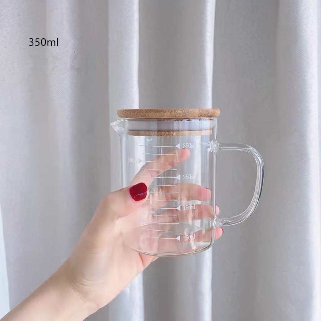 Bình nước chia vạch nắp gỗ cao cấp