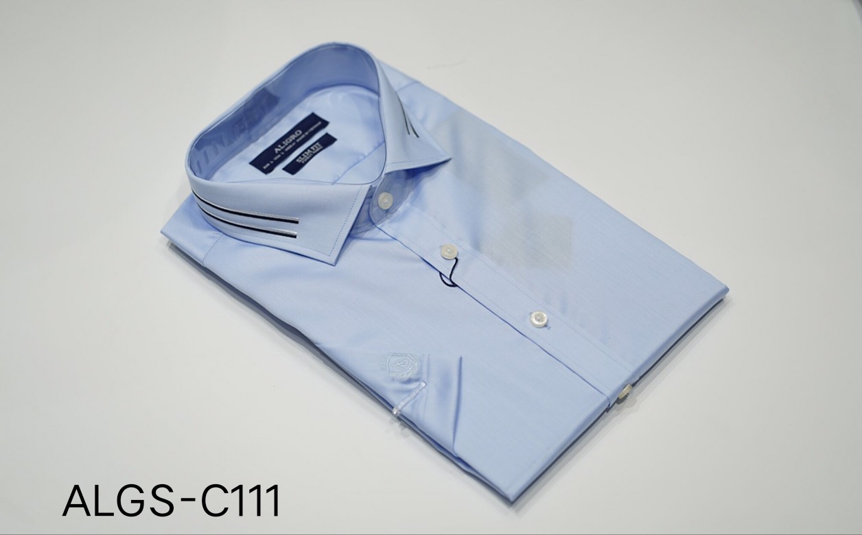 áo sơ mi cộc tay cotton chống nhăn nam Aligro ALGS-C111