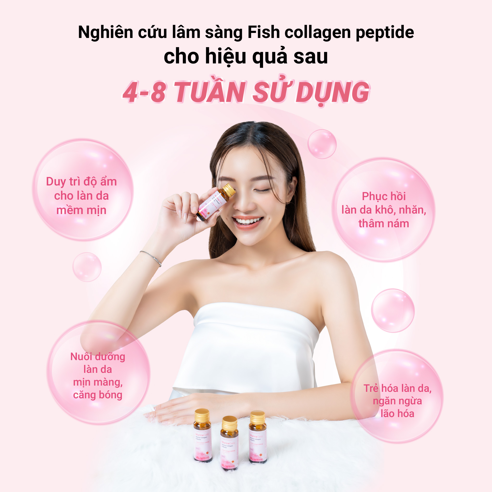 Nước uống Collagen MarineGelz 4000mg ngăn ngừa lão hóa, trẻ hóa làn da - (10 lọ x 25ml)