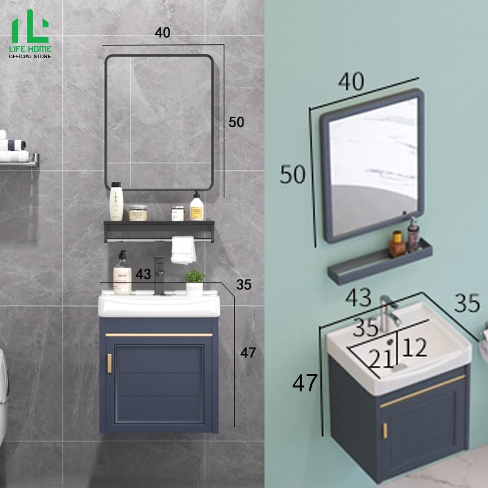 Combo Tủ Lavabo Chất Liệu Nhôm Cao Cấp Thiết Kế Nhỏ Gọn