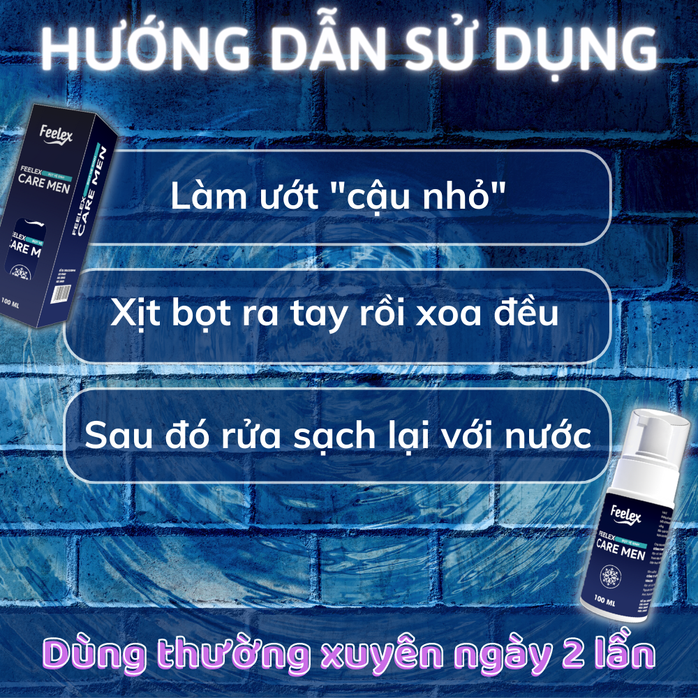 Bọt vệ sinh nam giới Feelex Care Men dung dịch tạo bọt 100ml