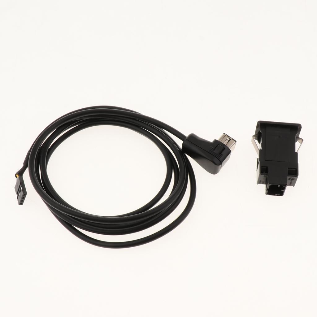 Car USB AUX Switch Socket with Wire Harness Cable Adapter for Pioneer