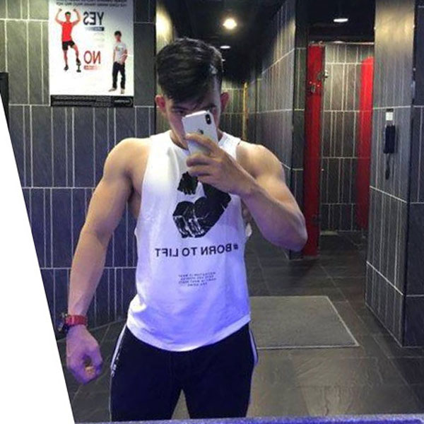 Áo Tập Gym Nam Tanktop 3 Lỗ Born To Lift Chất Cotton Cao Cấp Thấm Hút Mồ Hôi