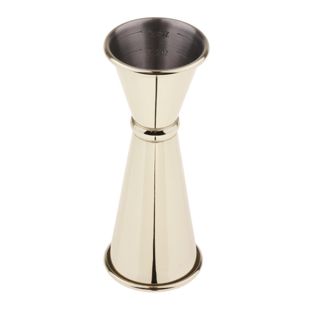 Stainless Cocktail Jigger Wine Mixer Measuring Double Cup Bar Supplies Red
