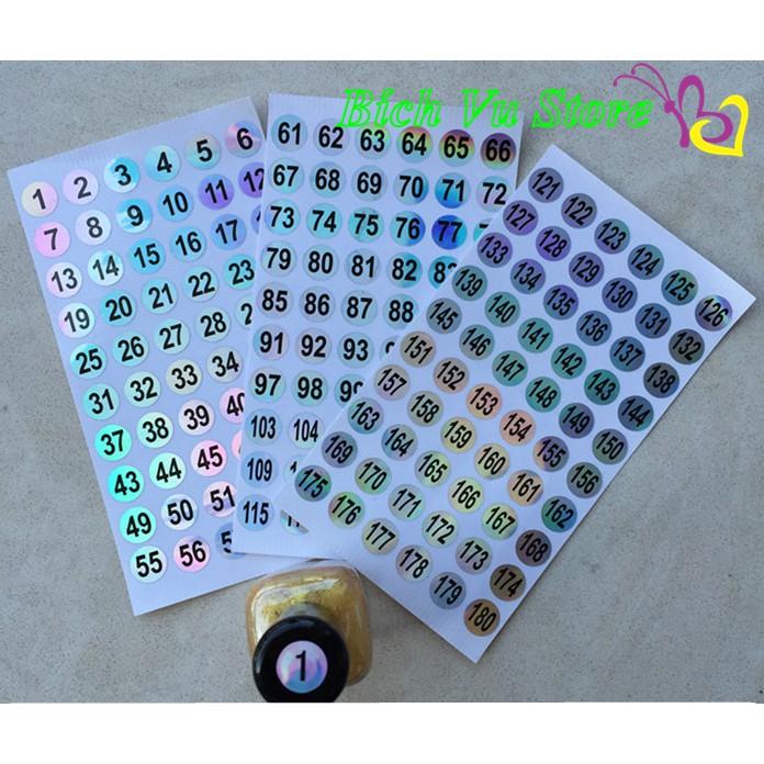 Chữ số dán chai sơn