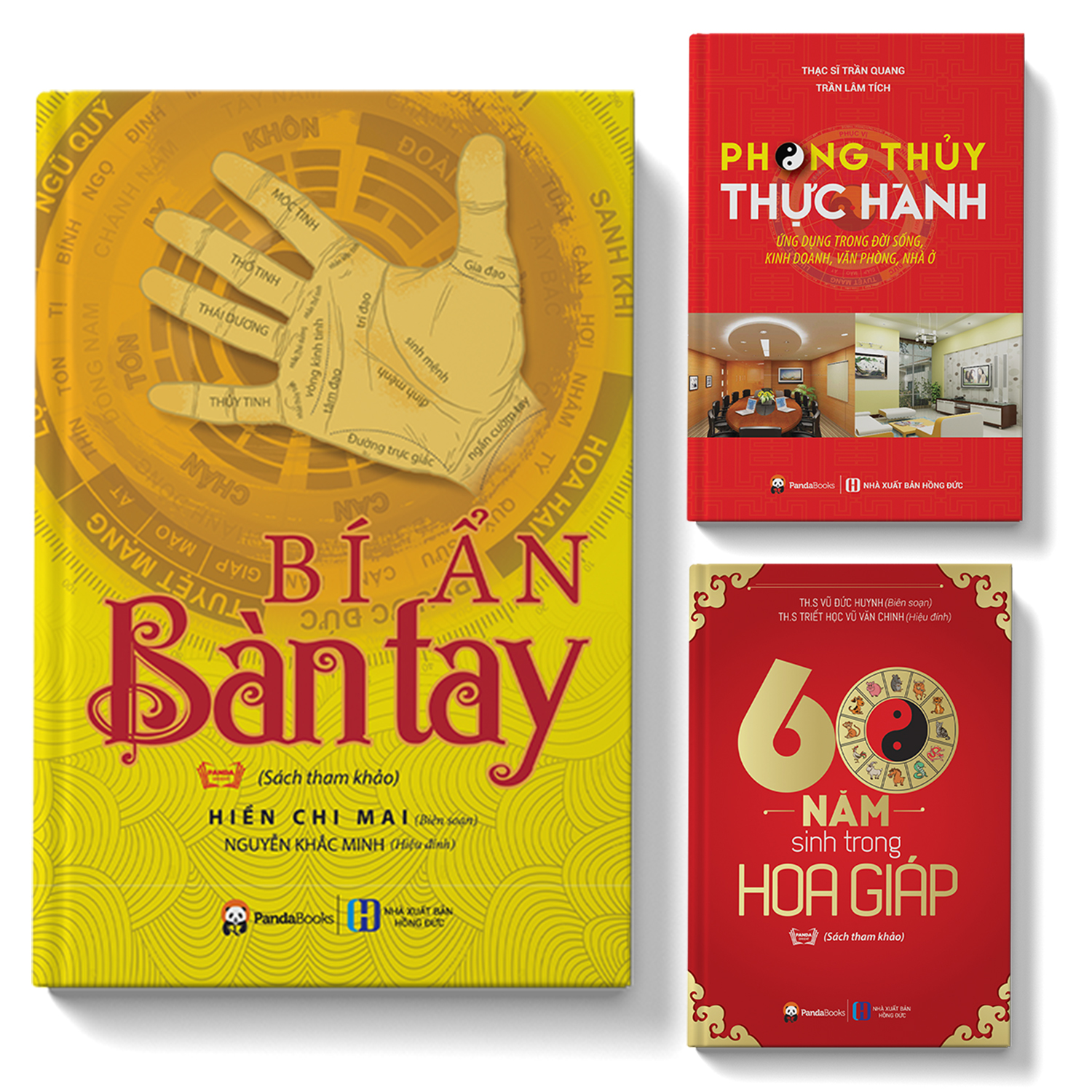 Sách - Combo 3 cuốn: Bí ẩn bàn tay + 60 năm sinh trong hoa giáp + Phong thủy thực hành trong đời sống KD