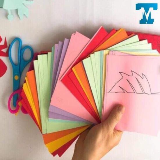 Bộ đồ chơi cắt giấy thủ công tạo hình cho bé