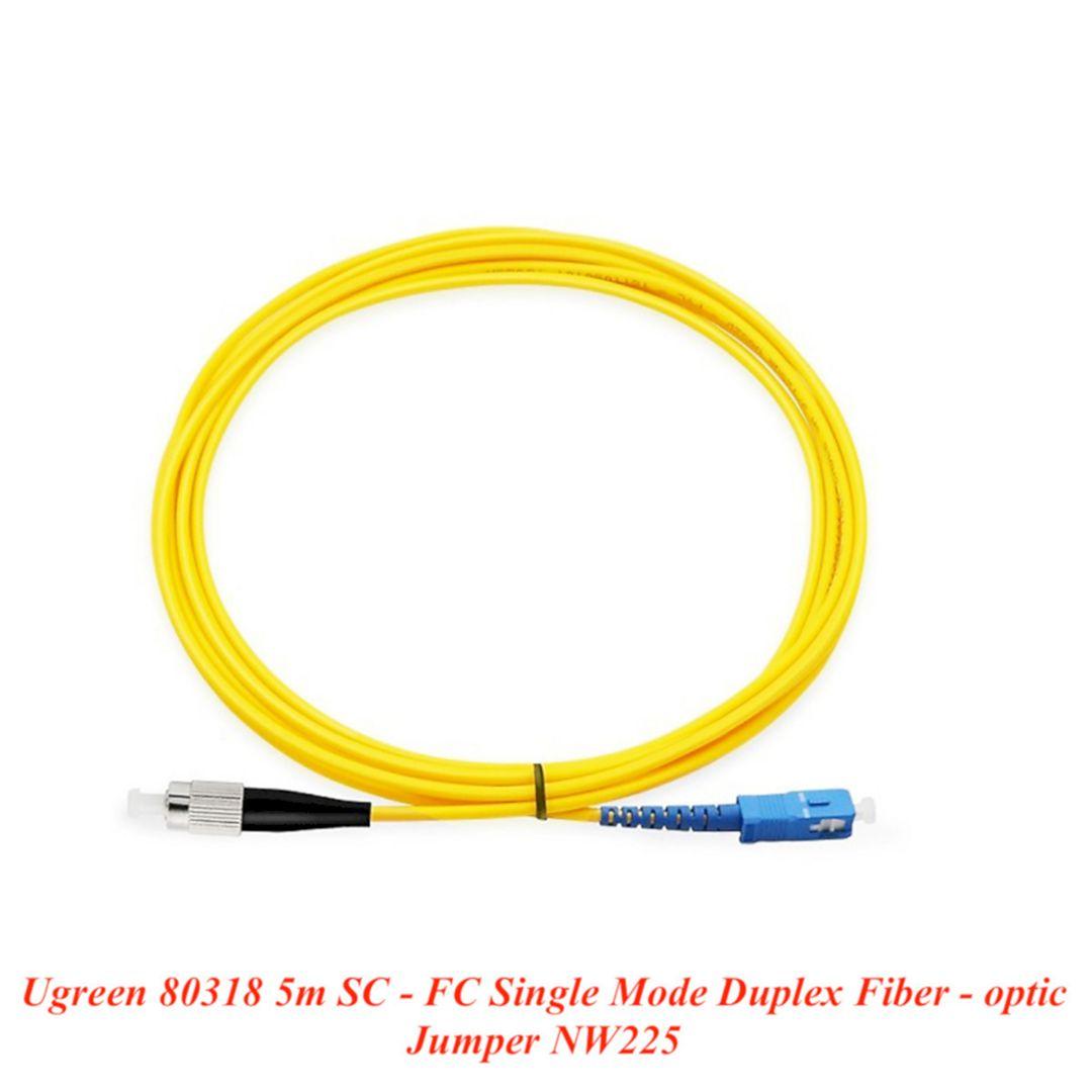 Ugreen UG80318NW225TK 5M SC-FC Màu vàng Cáp nhảy quang Single mode Duplex Fiber - HÀNG CHÍNH HÃNG