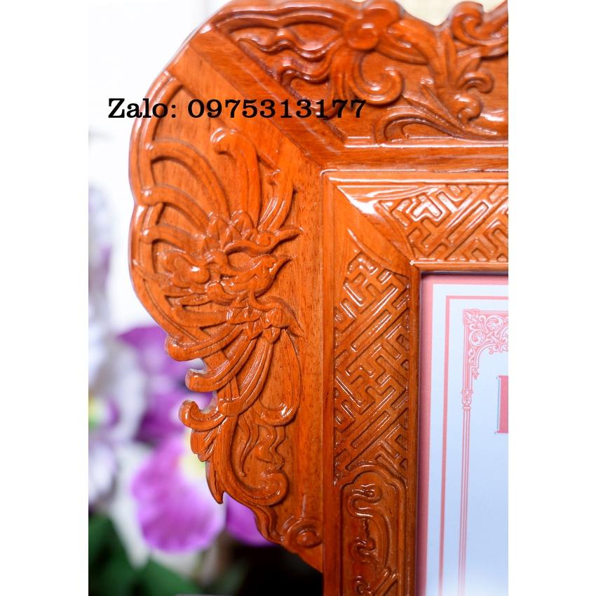 KHUNG HÌNH ẢNH THỜ MAI GẤM GỖ GÕ 20 X 25