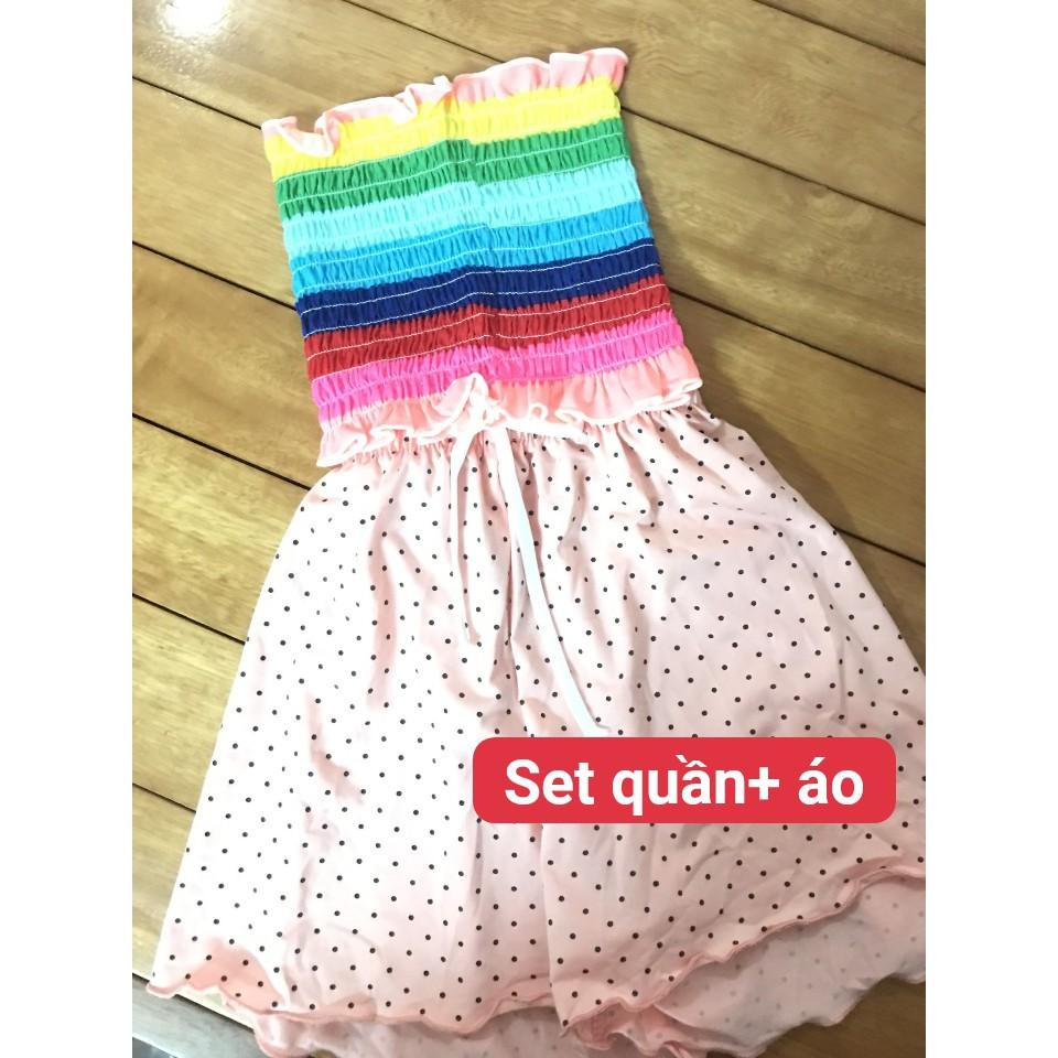 Áo ống nhún 7 màu cầu vồng cho nữ, chất thun co dãn, ôm body (ảnh thật
