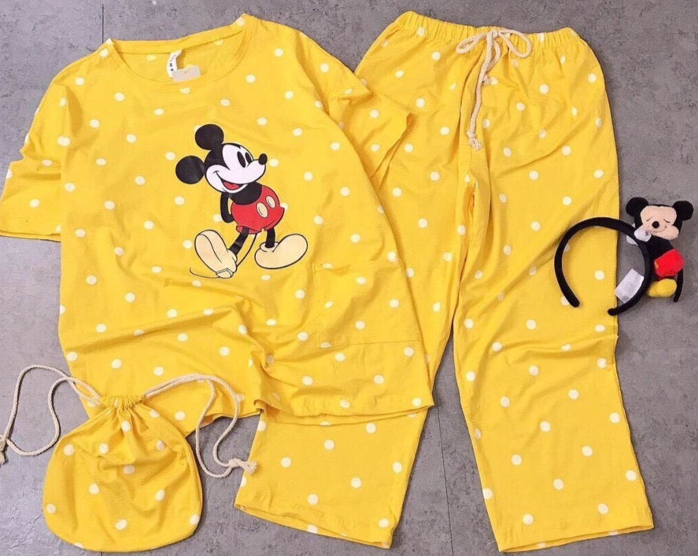 BỘ THUN MICKEY CHO MẸ VÀ BÉ CỰC IU 8-55KG (không kèm túi và cài )