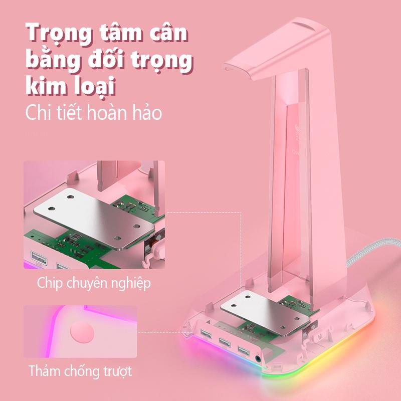 Giá đỡ tai nghe di động ONIKUMA ST-2 màu hồng có thể được sử dụng cho tai nghe