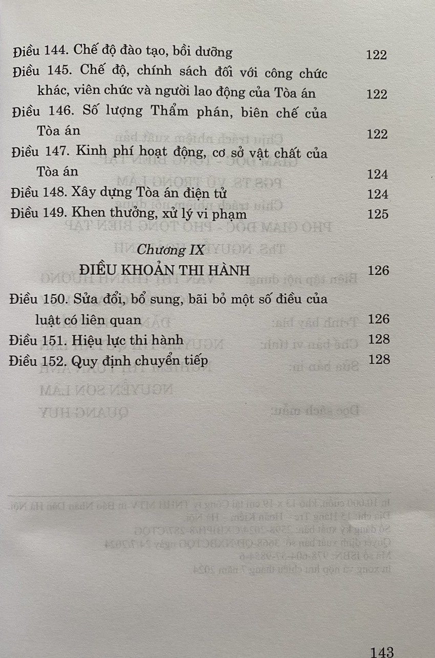 Luật Tổ Chức Toà Án Nhân Dân Năm 2024