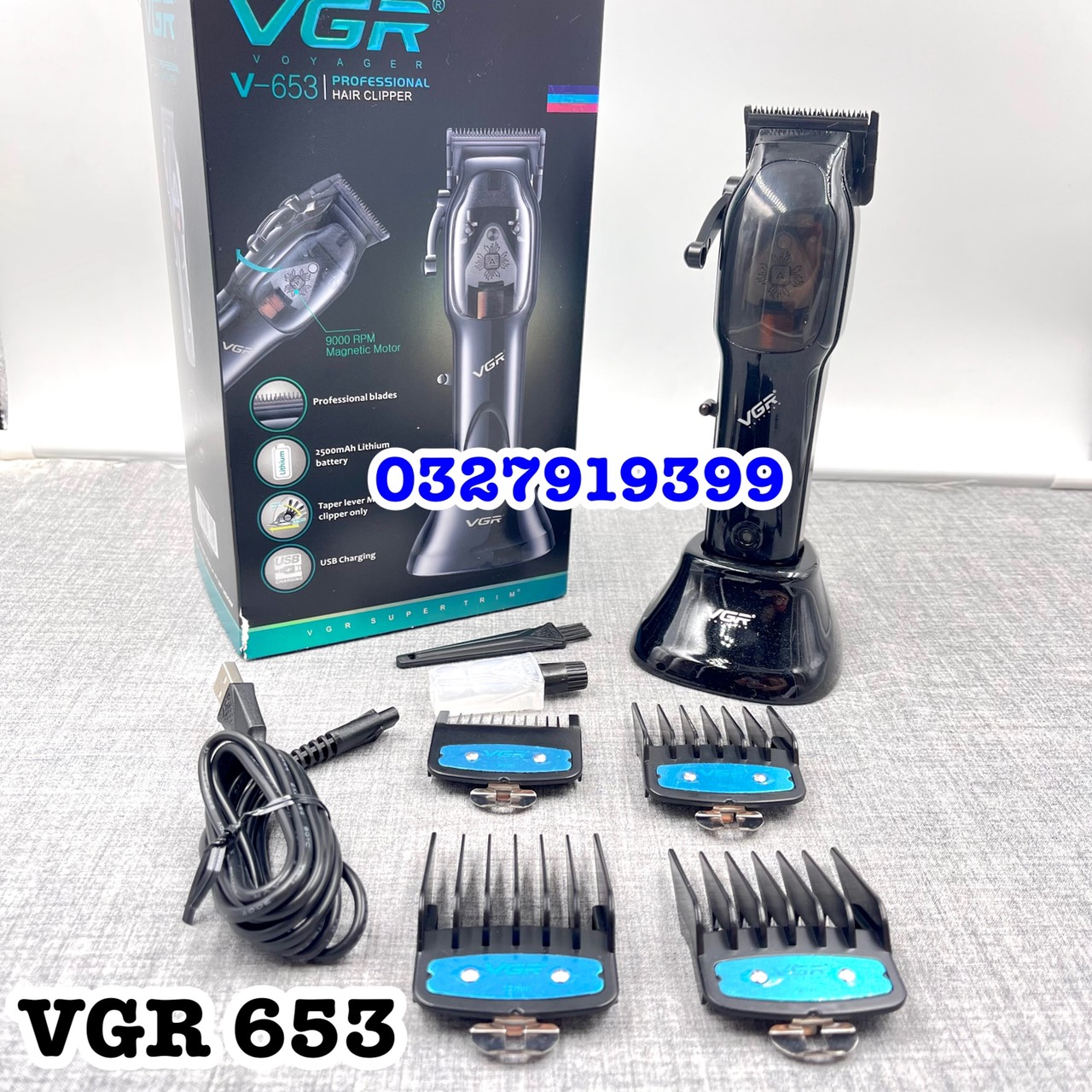 Tông đơ cắt tóc động cơ từ tính VGR 653