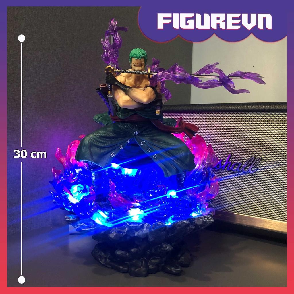 Mô hình Zoro Asura chín kiếm ba đầu 38 cm có LED - One Piece