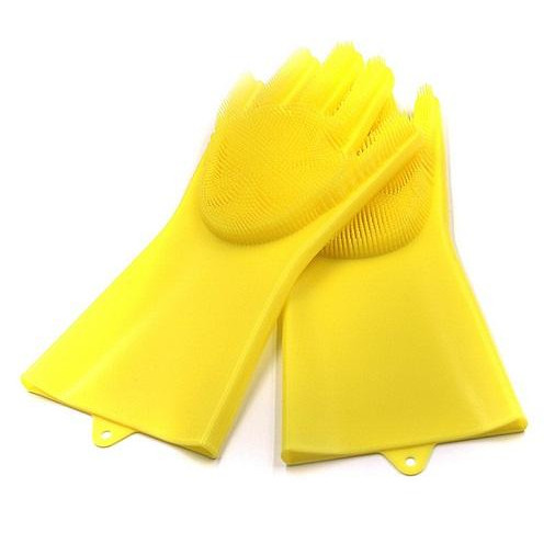 2 găng tay rửa chén thần kỳ- Găng tay silicon tạo bọt- Găng tay tạo bọt 1 đôi