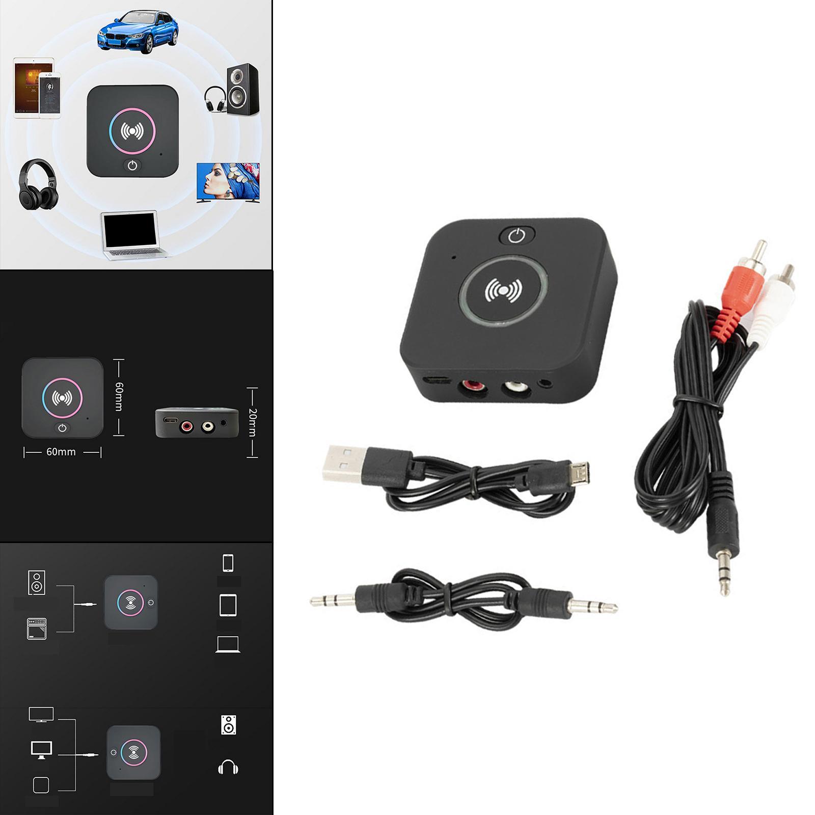Bluetooth 5.0  Receiver Audio Receiver 3.5mm AUX RCA Low Latency