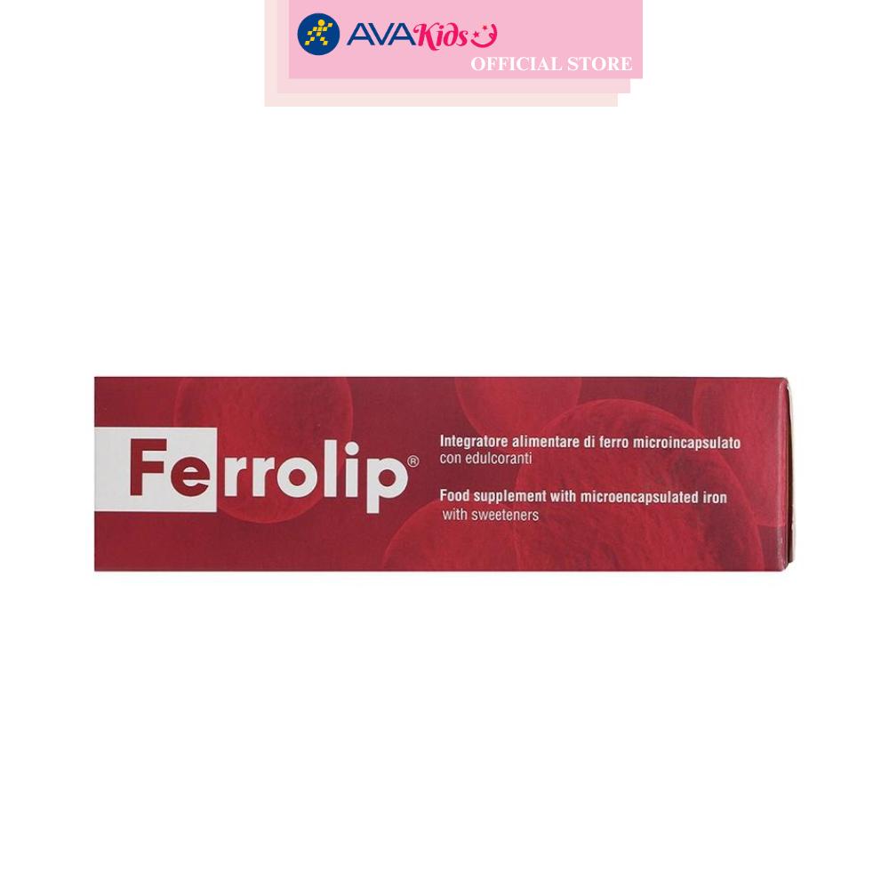 Bột uống Ferrolip bổ sung sắt, hỗ trợ tạo hồng cầu 20 gói (từ 12 tuổi) - HÀNG CHÍNH HÃNG