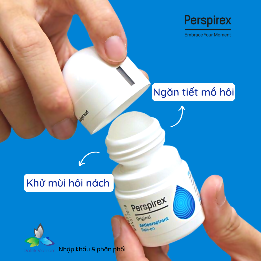 Lăn khử mùi Perspirex Original: khử mùi hôi nách và ngăn tiết mồ hôi cho da thường