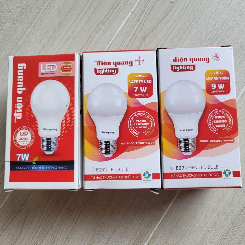 Đèn LED Bulb Điện Quang ĐQ LEDBU11A60 chụp cầu mờ - công suất 7W/9W - ánh sáng trắng/vàng