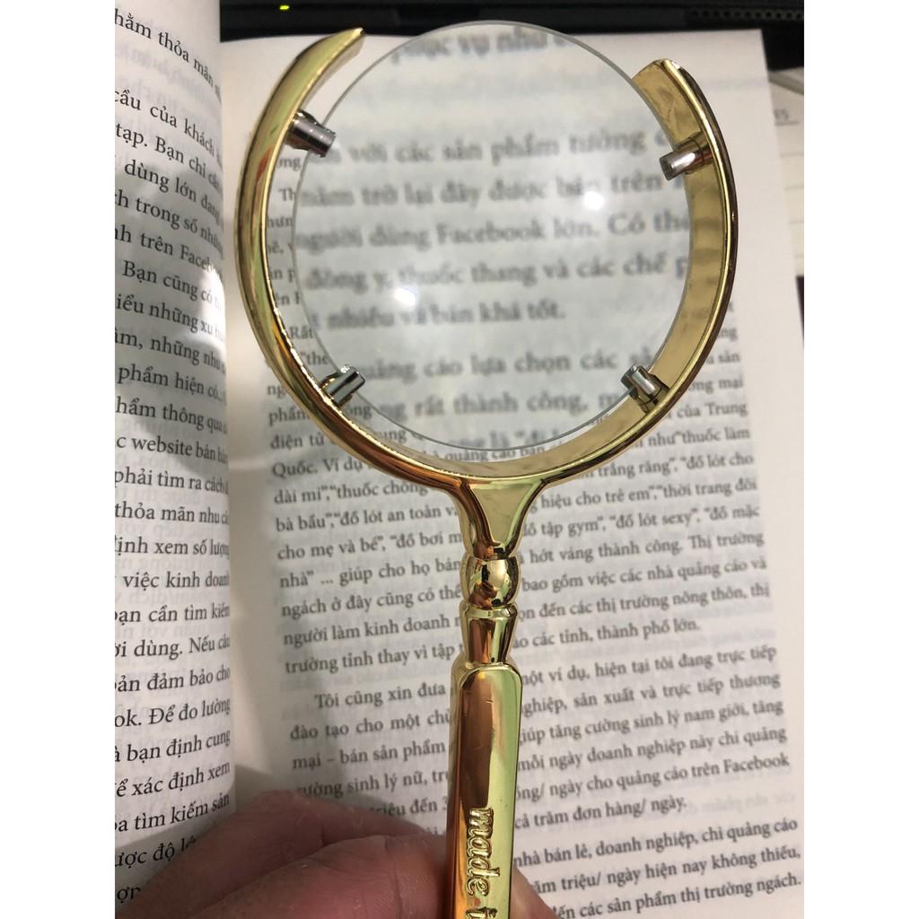 Kính lúp Magnifier Nga 70mm gọng inox 304 siêu bền đẹp vàng bóng sang trọng Hcm