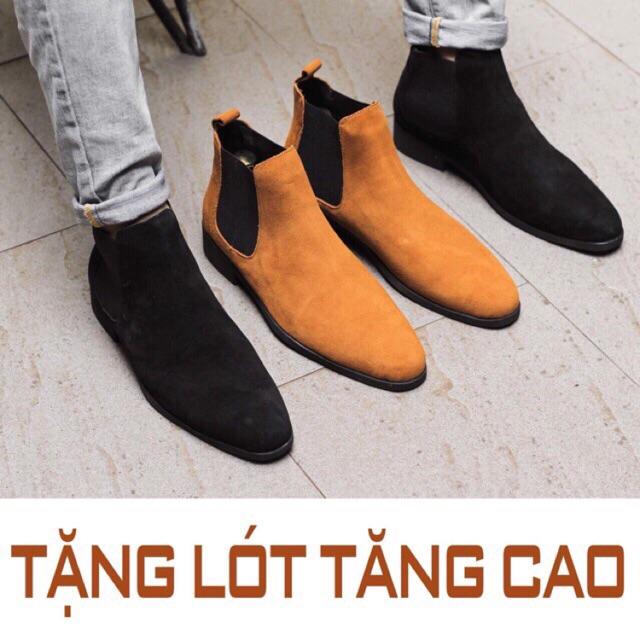 ChelseaBoot da bò tặng kèm đế tăng chiều cao + tất khử mùi cao cấp