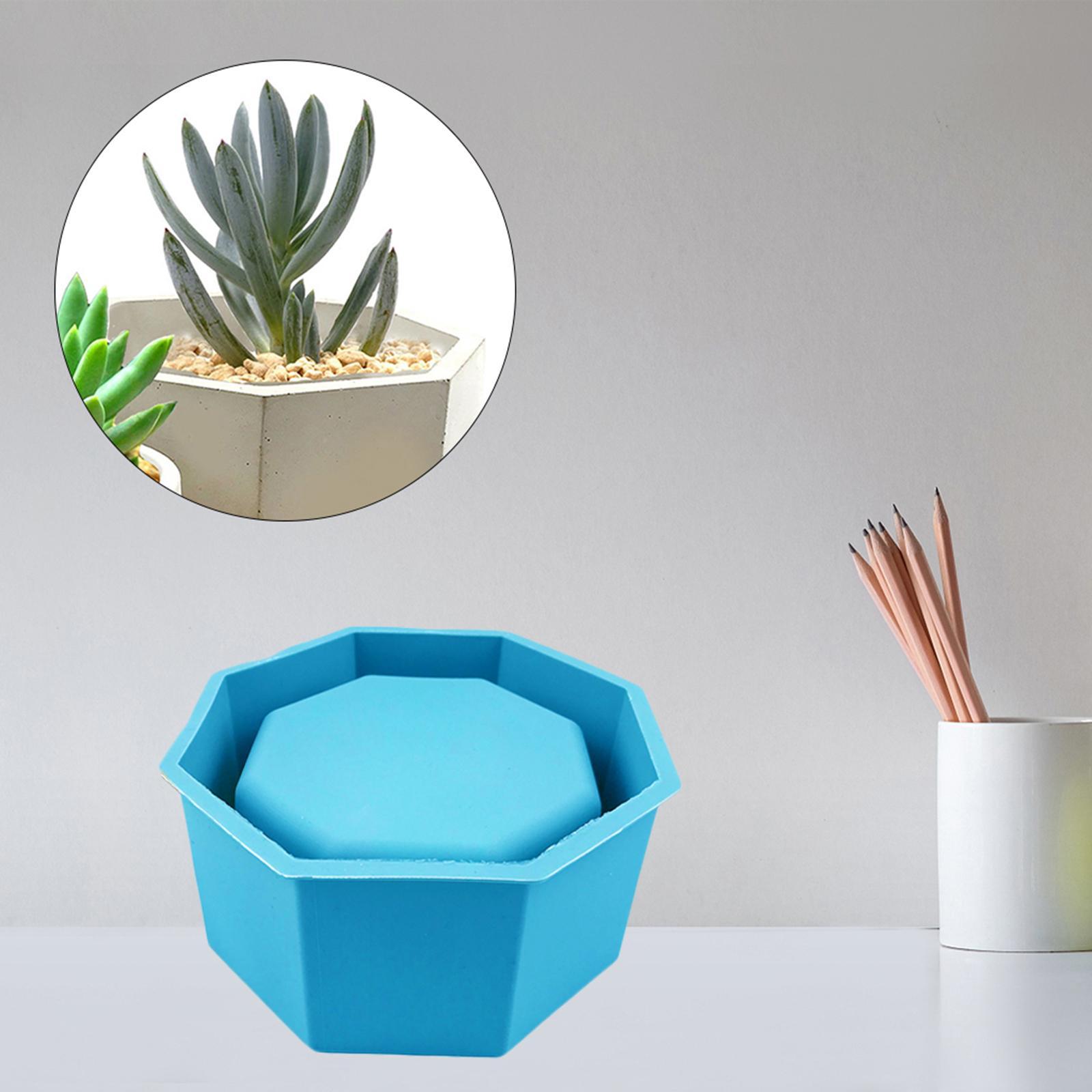 Round Concrete Flower Pot Silicone Mold Succulent Planter Mold Homemade Succulent Plant Pot Moulds for Flowers
