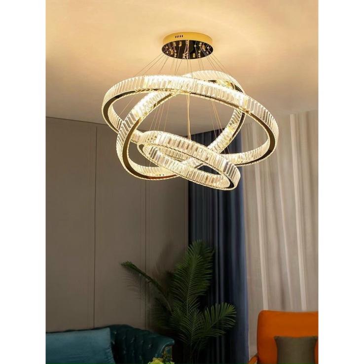 Đèn Chùm Thả Trần 3 Vòng Bản Phale Dày,Khiển Từ Xa,Kích Thước 30x50x70,Trang Trí Phòng Khách,Ngủ Bếp Ăn,Mã G12