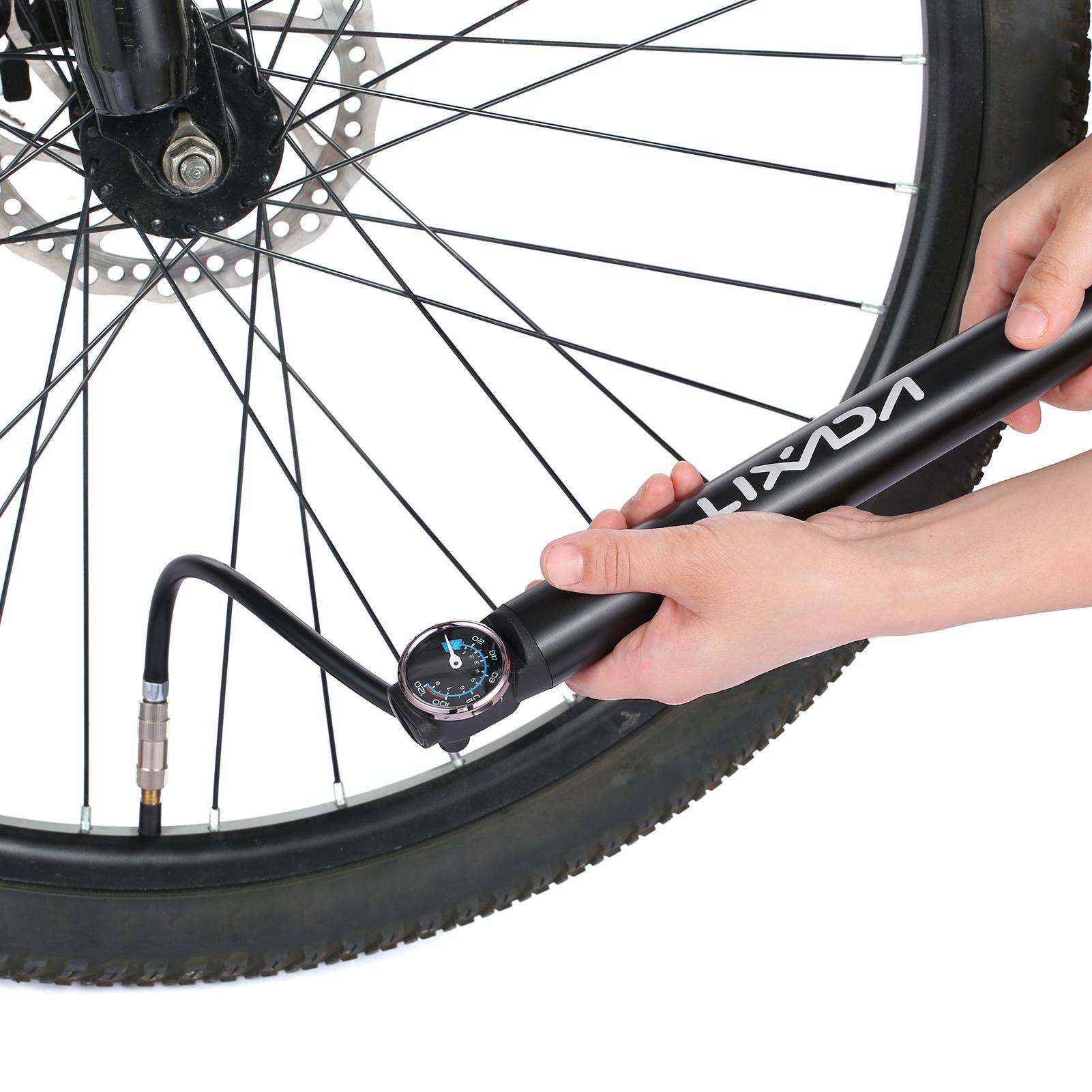 Lixada Mini Electric Air Pump with Pressure Gauge USB Rechargeable 120PSI Cycling Bike Hand Air Pump Tire Inflator MTB Bicycle Pump