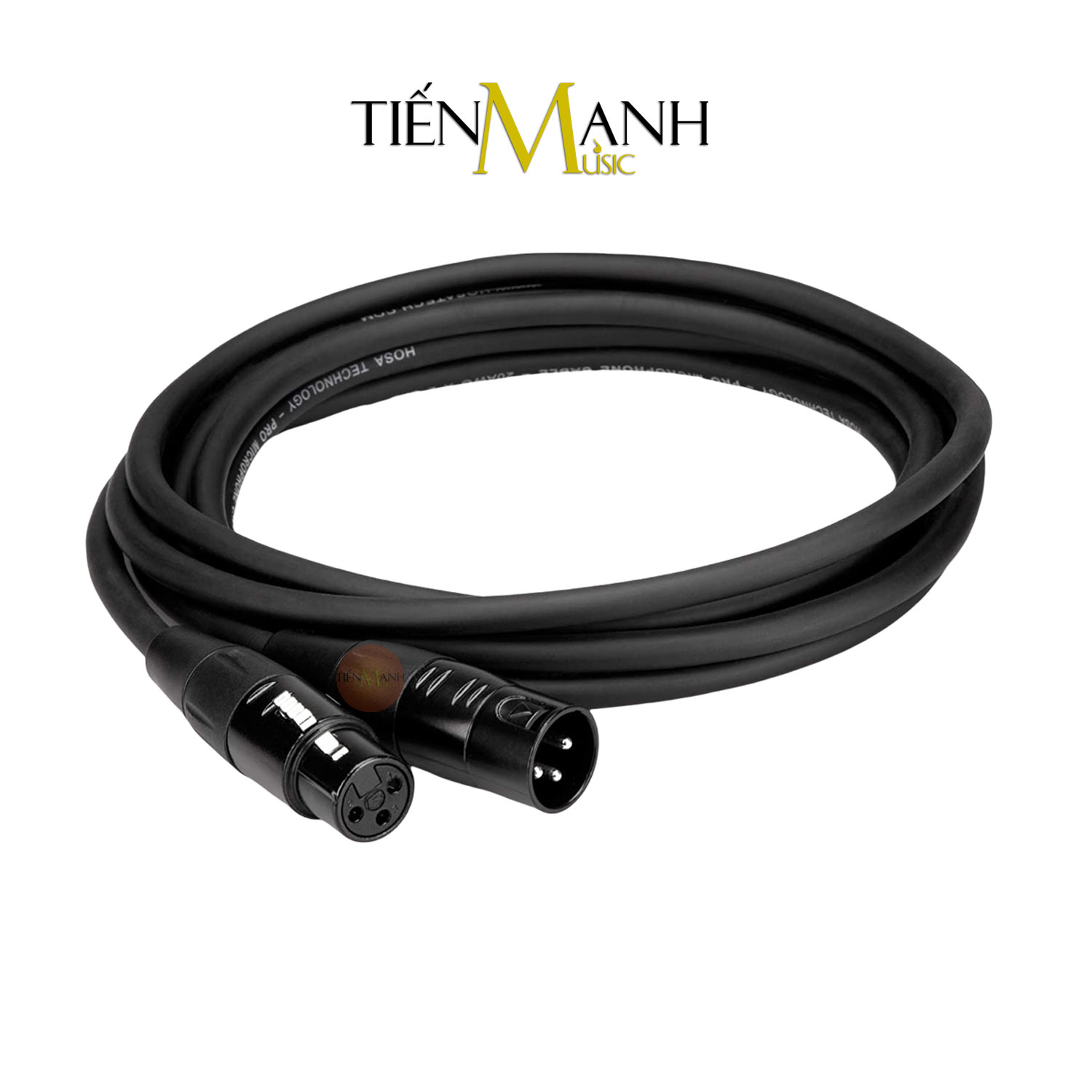 Dây Micro Hosa Pro 2 Đầu Canon XLR REAN Dài 0.9m, 1.5m, 3m, 4.5m, 7.5m, 9m, 15m, 30m HMIC-003, 005, 010, 015, 020, 025, 030, 050, 100 Cable Đực sang Cái XLR3F to XLR3M Hàng Chính Hãng - Kèm Móng Gẩy DreamMaker