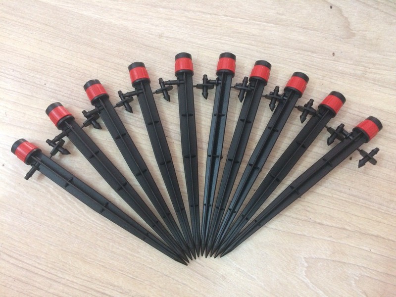 Combo 10 cây cắm xòe tưới gốc chỉnh lưu lượng dài 16cm tưới cây hoa