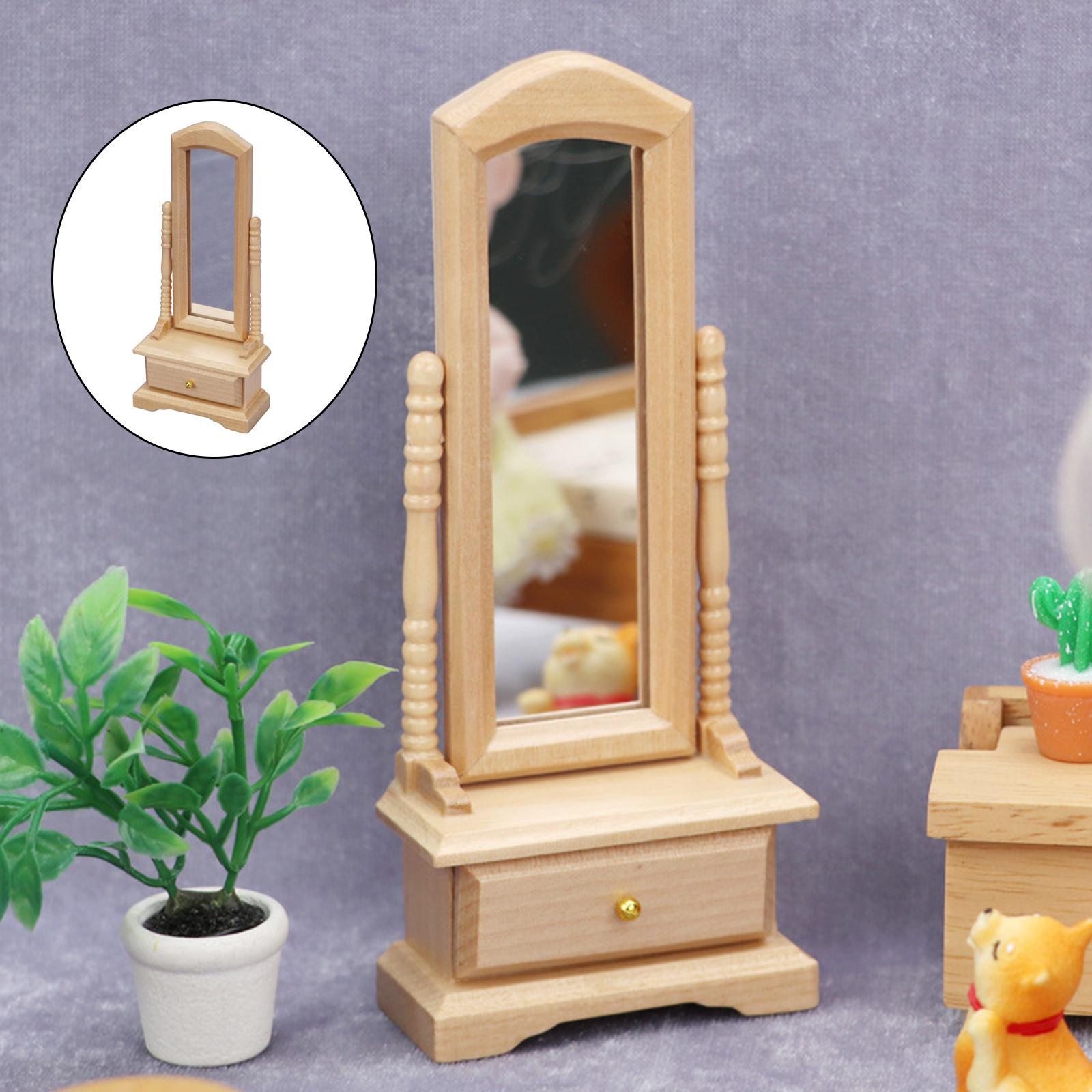 1:12 Dollhouse Miniature  Mirror Bedroom Furniture Toys for Girls