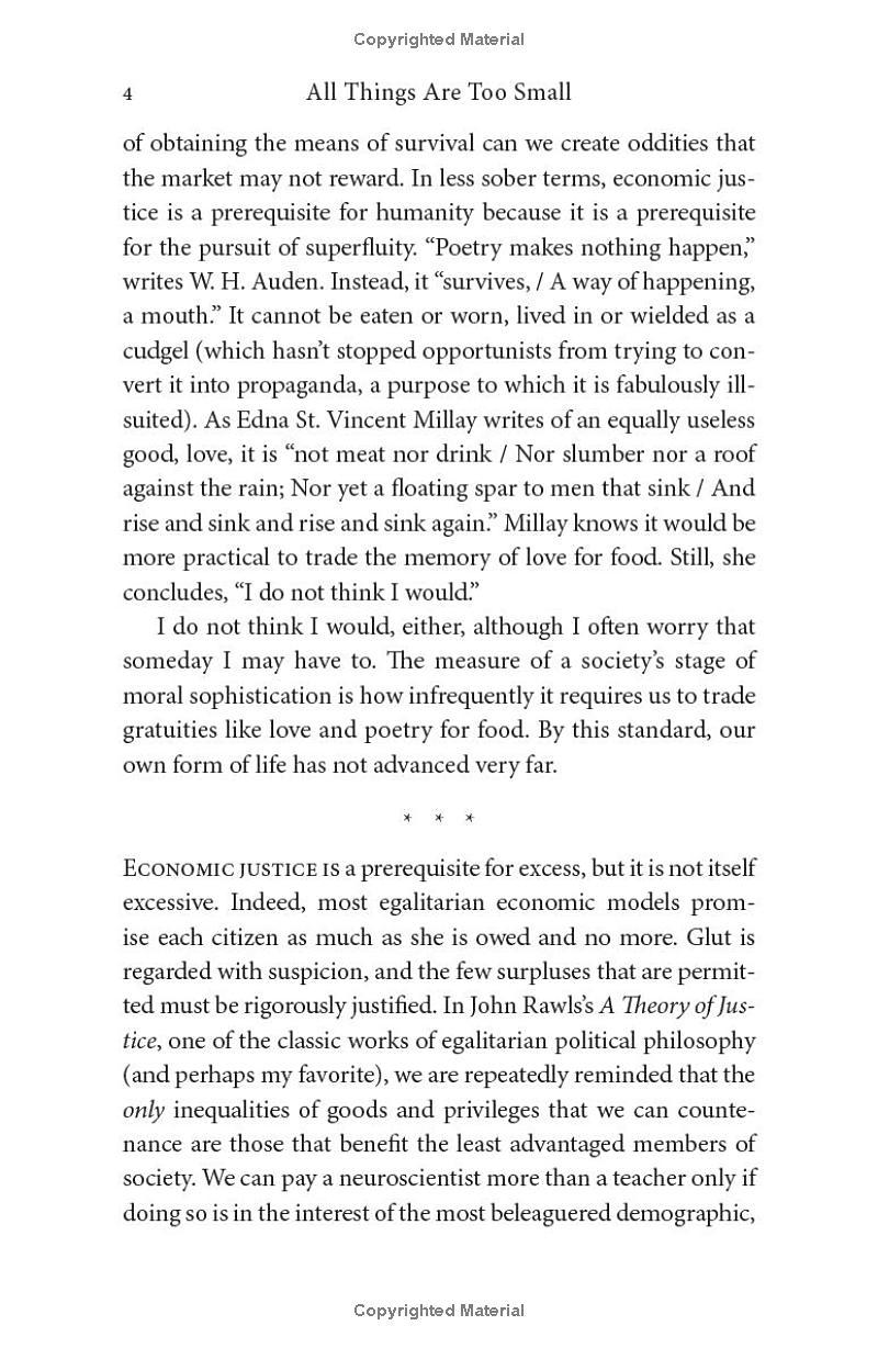 Sách ngoại văn: All Things Are Too Small - Essays In Praise Of Excess
