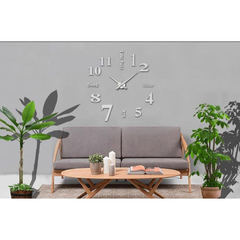 Đồng hồ dán tường châu âu DIY 3D trang trí cao cấp