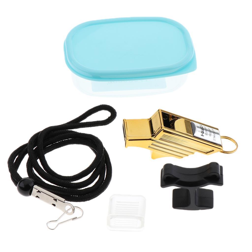 Pealess Sport Coaches Whistle for Football Soccer Safety Referee Gold