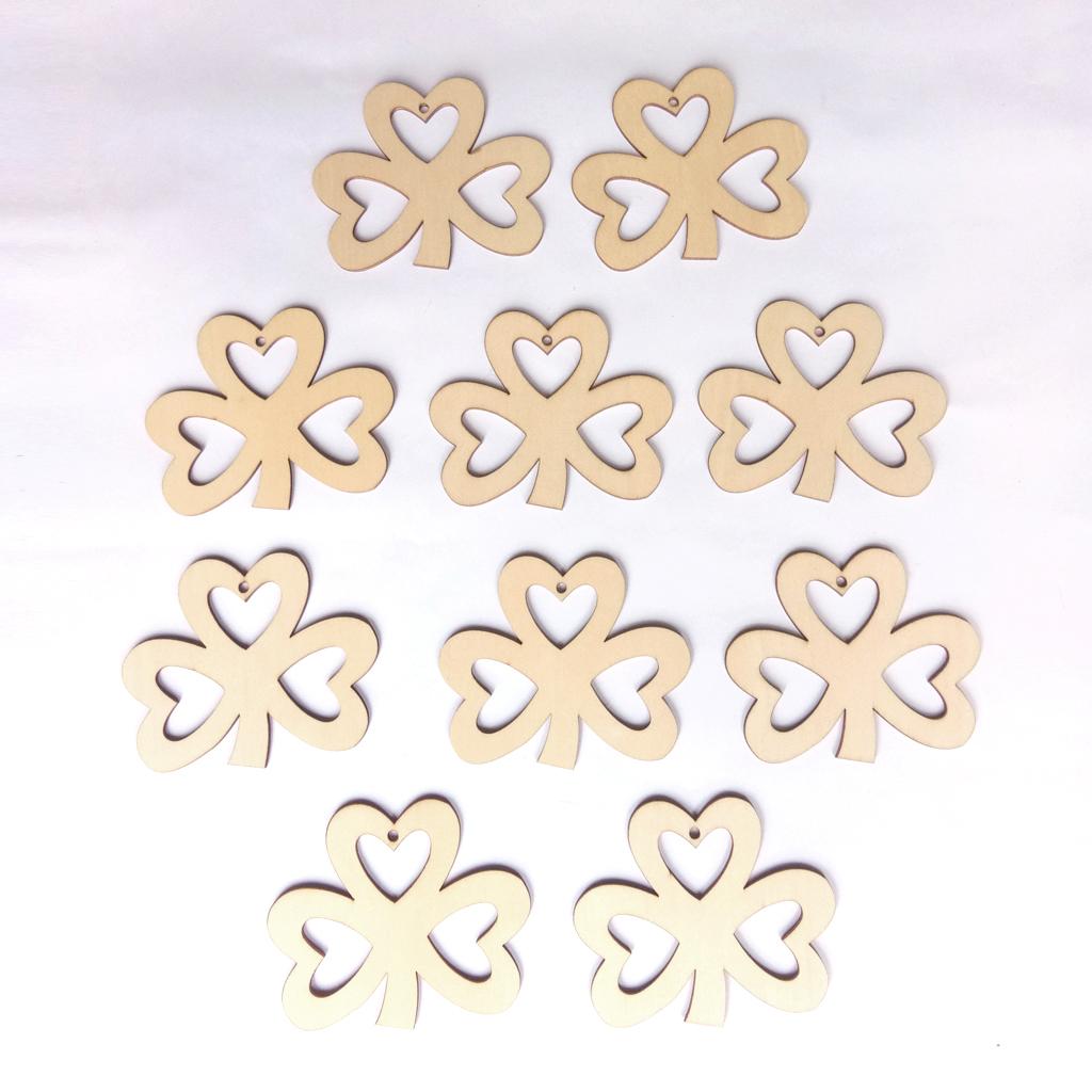 20x Hollow Wood   Slice Pieces Hanging Pendant DIY Party Home Ornaments