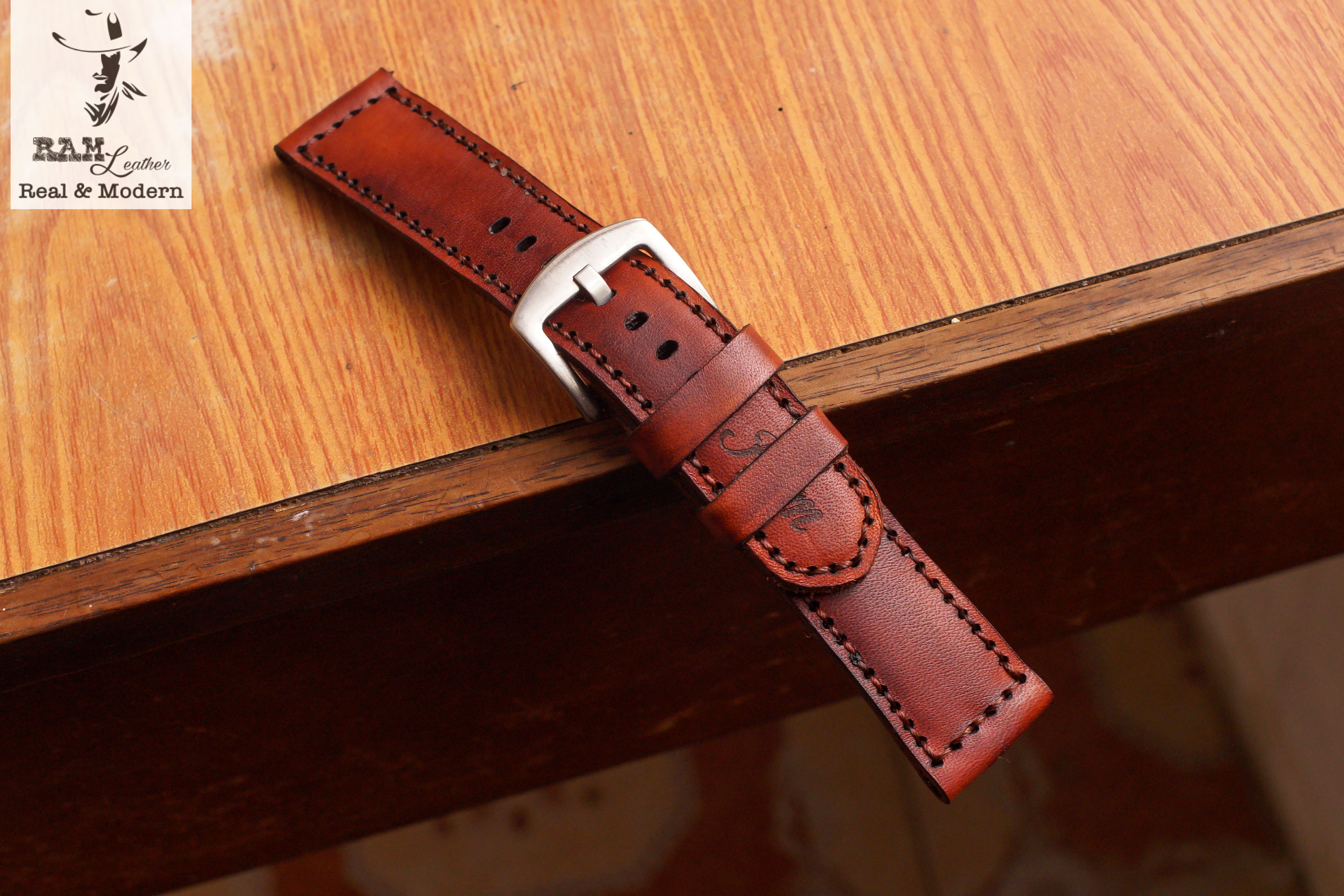DÂY ĐỒNG HỒ DA BÒ VEGTAN – RAM CLASSIC 1970 MAHOGANY